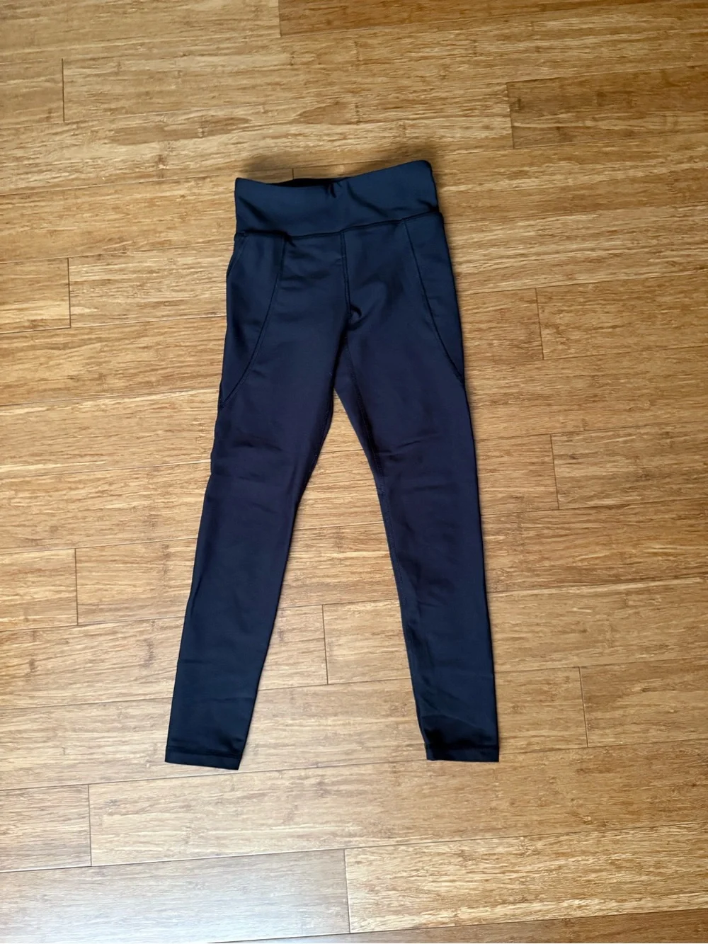 Old Navy Active Powersoft High Rise Girls Black Stretch Go-Dry Leggings - M (8)